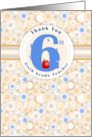 Room Sixth Grade Teacher Thank You card