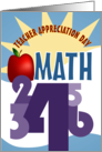 Math and Numbers Happy Teacher Appreciation Day card