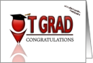 Occupational Therapy Graduate in Red Congratulations card