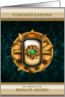 Bronze Award Congratulations card