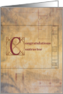 Congratulations General Contractor card