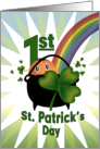 Shamrocks and Rainbows First St. Patrick’s Day card