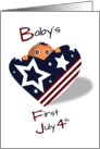 Heart of Stars and Stripes First July 4th card