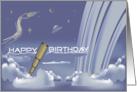 Space Happy Birthday card