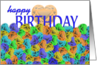 Illustrated Gem Hearts Birthday card
