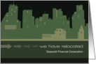 Cityscape Custom Business Relocated Announcement card