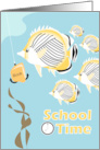 Tropical Schooling Fish School Time card