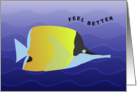 Ocean and Butterfly Fish Feel Better card