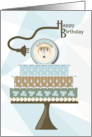 Receptacle and Plug Electrician Happy Birthday card