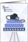 Camera and Film Photographer Happy Birthday card