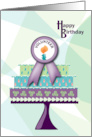 Volunteer Cake with a Candle Happy Birthday card