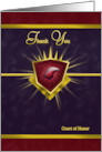 Thank You Court of Honor Attendance card