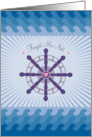 Ship Wheel Forget Me Not Valentine’s Day card