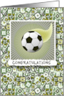 Soccer or Futbol Team Congratulations card