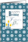 Ship Wheel and Candles Happy Birthday on Father’s Day card