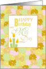 Flowers and Candles Happy Birthday on May Day card