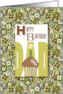 Cupcake with Candle Happy Birthday Dad card