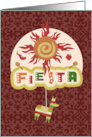 Sun and Pinata Fiesta Party Invites card