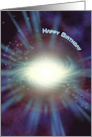 Beams of Light Happy Birthday card