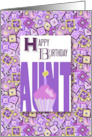 Cupcake and Candle Happy Birthday Aunt card