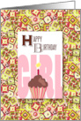 Cupcake For Her Happy Birthday Girl card