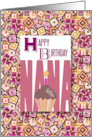 Cupcake For Nana Happy Birthday card