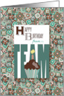 Cupcake From the Team Happy Birthday card