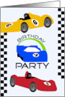 Sports Car Racing Birthday Party Invitation card