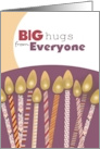 Big Hugs From Everyone Happy Birthday card