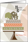 Residence on Cake Realtor Happy Birthday card