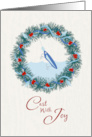 Cast with Joy Fishing Happy Holidays card