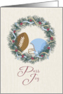 Pass Joy Through the Holidays Football Happy Holidays card