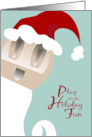 Santa Receptacle Happy Holidays card