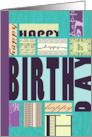 Blocks of Type Happy Birthday card