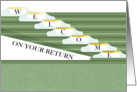 Spelling Out A Welcome Back to Work card