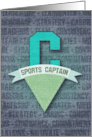 Sports Captain Pennant Congratulations card