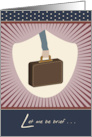 Hand Holding Briefcase Happy Labor Day card