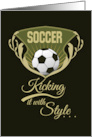 Kicking it With Style Thank You Soccer card
