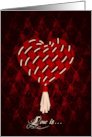Tassel Heart Happy Anniversary card