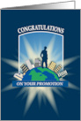 On Top of the World Promotion Congratulations card