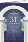 Archway and Balloons Birthday on 31st Day card