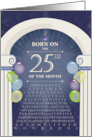 Archway and Balloons Birthday 25th Day card
