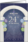 Archway and Balloons Birthday 24th Day card