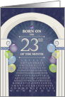 Archway and Balloons Birthday 23rd Day card