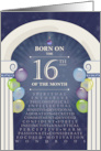 Archway and Balloons Birthday 16th Day card