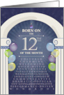 Archway and Balloons Birthday 12th Day card