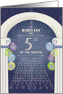 Archway and Balloons 5th Day Birthday card