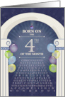 Archway and Balloons 4th Day Birthday card