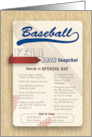 1996 Baseball Snapshot Happy Birthday card
