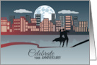 Paint the Town Red Happy Anniversary card